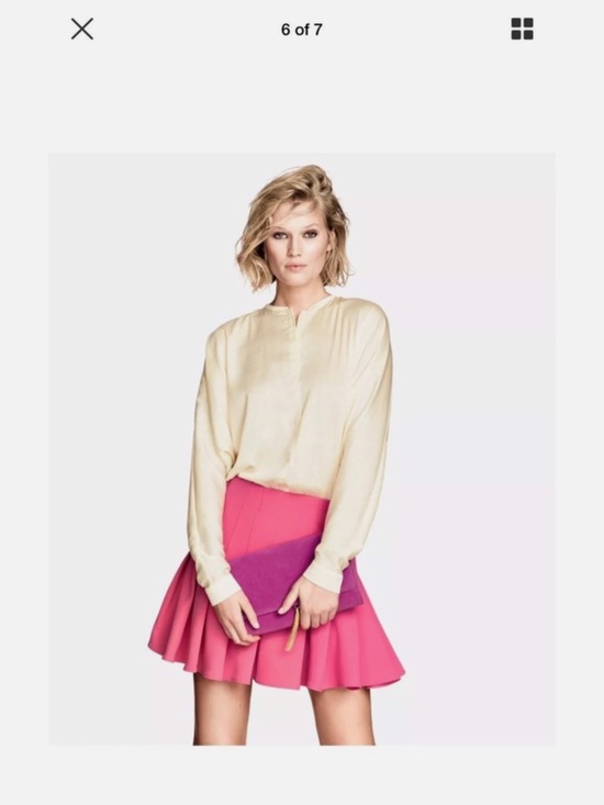 H&M Dresses & Skirts - H&M + ELLE Pleated Mini Skirt in Bright Pink Size 6 NWT